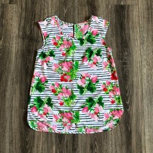 Merona Floral/Striped Blouse